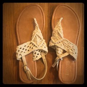 Crochet sandals